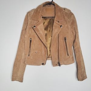 Blank NYC SL8 Light Brown Real Suede Moto Jacket